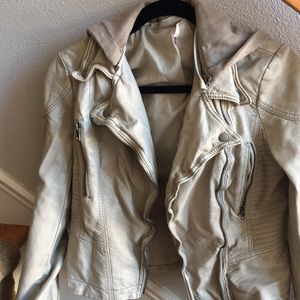free people tan leather jacket